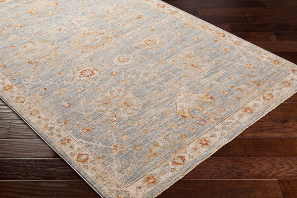 Livabliss Avant Garde Machine Woven Traditional Area Rug with Fringe for Dining Rooms Denim, Rust 12' x 15' AVT2322-1215