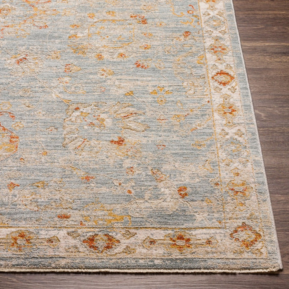 Livabliss Avant Garde Machine Woven Traditional Area Rug with Fringe for Dining Rooms Denim, Rust 12' x 15' AVT2322-1215