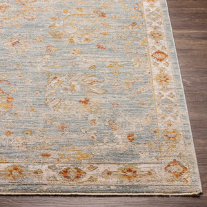 Livabliss Avant Garde Machine Woven Traditional Area Rug with Fringe for Dining Rooms Denim, Rust 12' x 15' AVT2322-1215