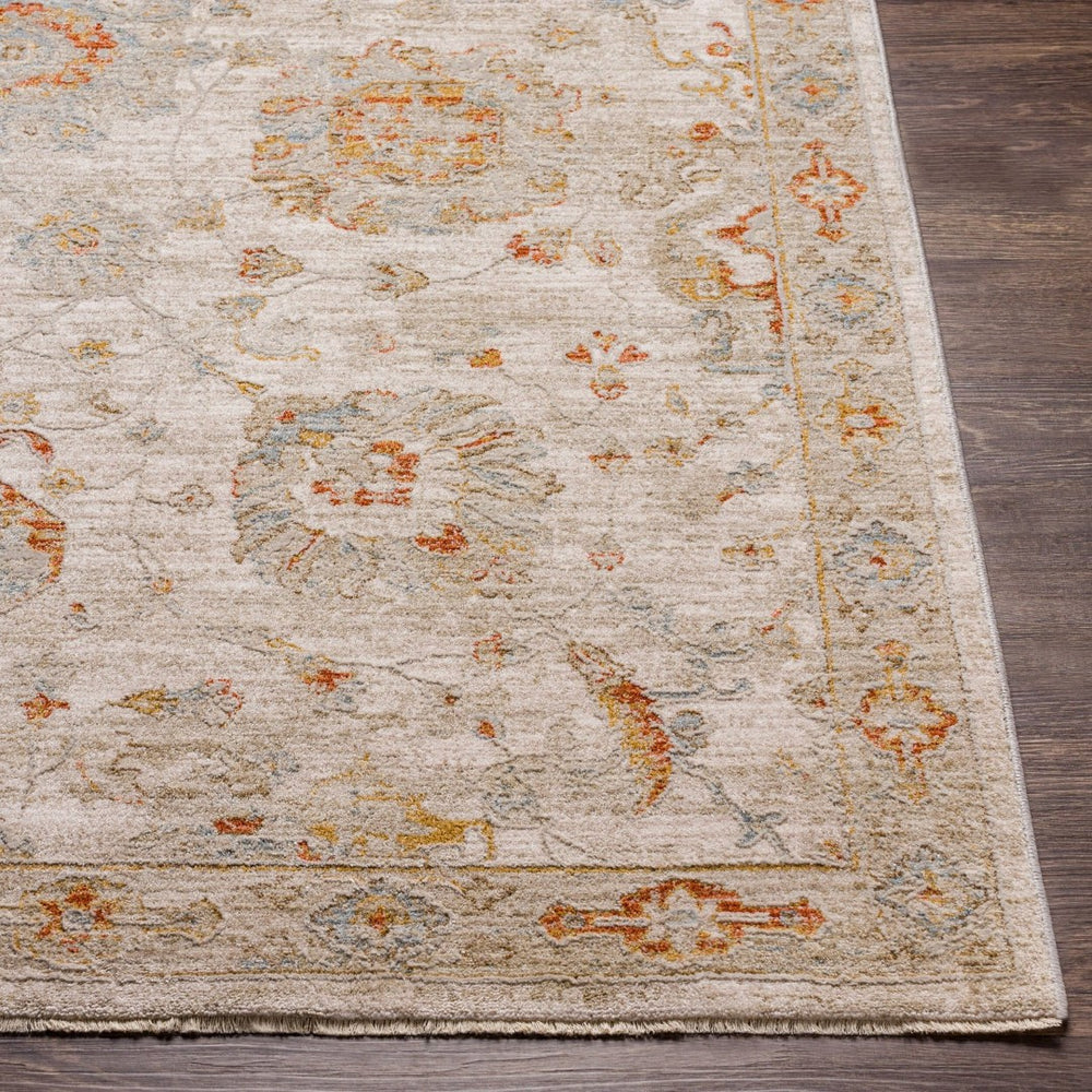 Livabliss Avant Garde Traditional Geometric Machine Woven Polypropylene Rug with Fringe Border Rust, Mustard 2'7" x 3'11" AVT2323-274