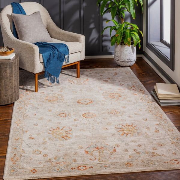 Livabliss Avant Garde Traditional Geometric Machine Woven Polypropylene Rug with Fringe Border Rust, Mustard 2'7" x 3'11" AVT2323-274