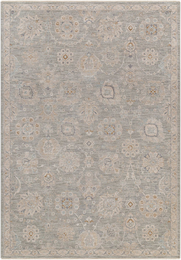 Livabliss Avant Garde Traditional Fringe Area Rug Machine Woven Turkey High Low Pile Living Room Dusty Sage, Lig 6'7" x 9'6" AVT2335-6796