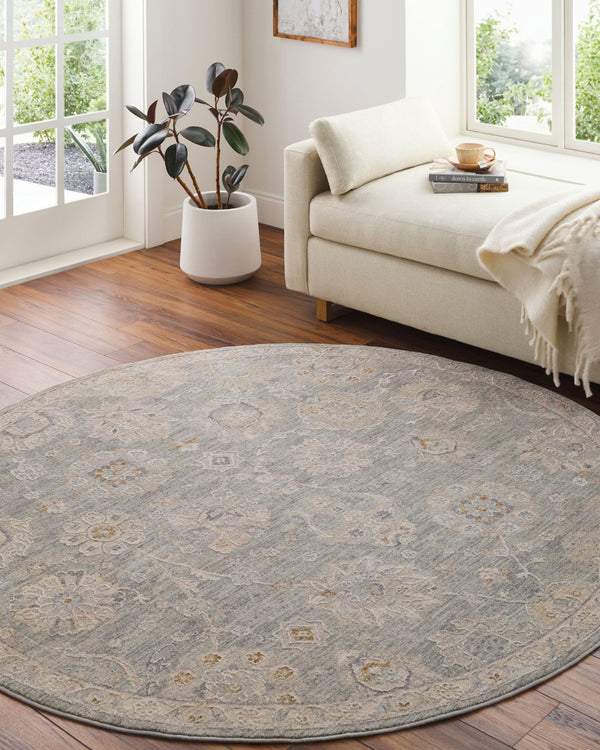 Livabliss Avant Garde Traditional Fringe Area Rug Machine Woven Turkey High Low Pile Living Room Dusty Sage, Lig 7'10" x 7'10" AVT2335-710RD