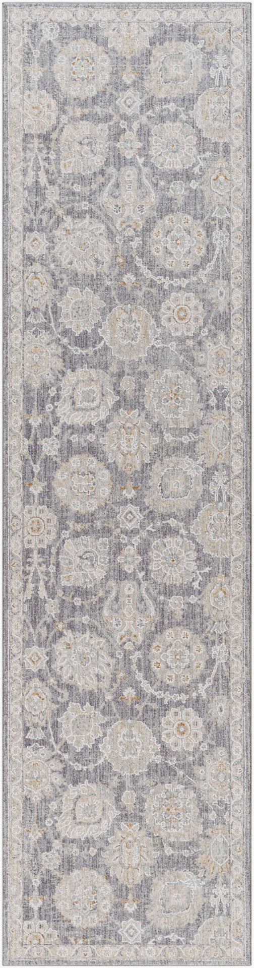 Livabliss Avant Garde Traditional Area Rug with High Low Pile Fringe Detail for Formal Living Rooms Denim, Dusty Sa 2'7" x 10' AVT2336-2710