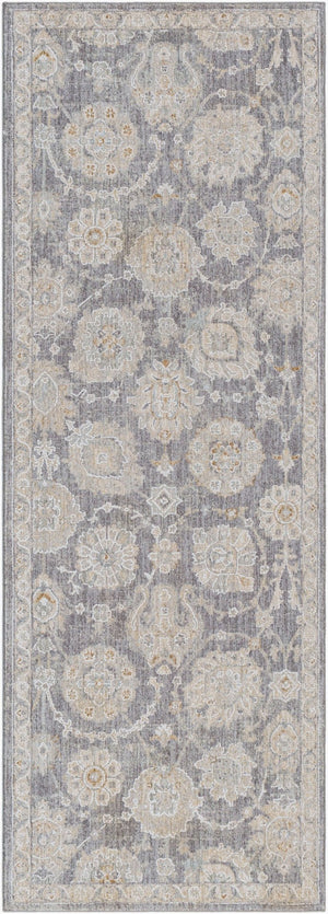 Livabliss Avant Garde Traditional Area Rug with High Low Pile Fringe Detail for Formal Living Rooms Denim, Dusty Sa 2'7" x 7'3" AVT2336-2773