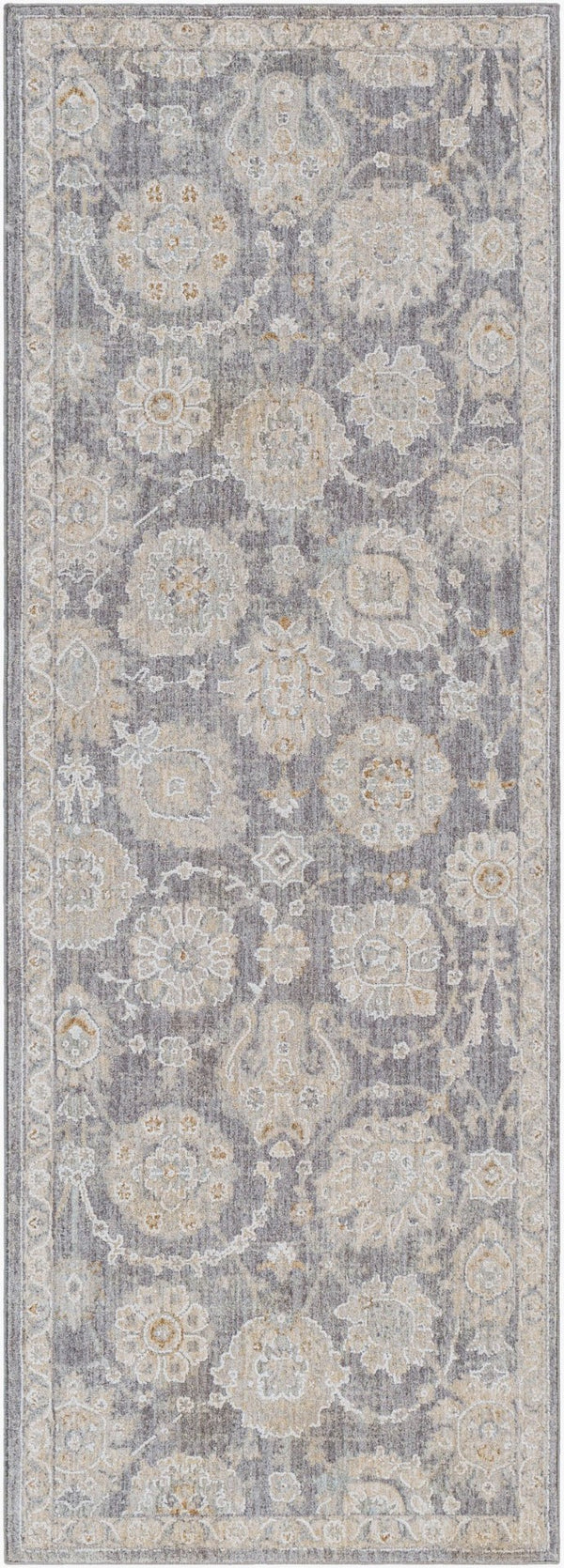 Livabliss Avant Garde Traditional Area Rug with High Low Pile Fringe Detail for Formal Living Rooms Denim, Dusty Sa 2'7" x 7'3" AVT2336-2773