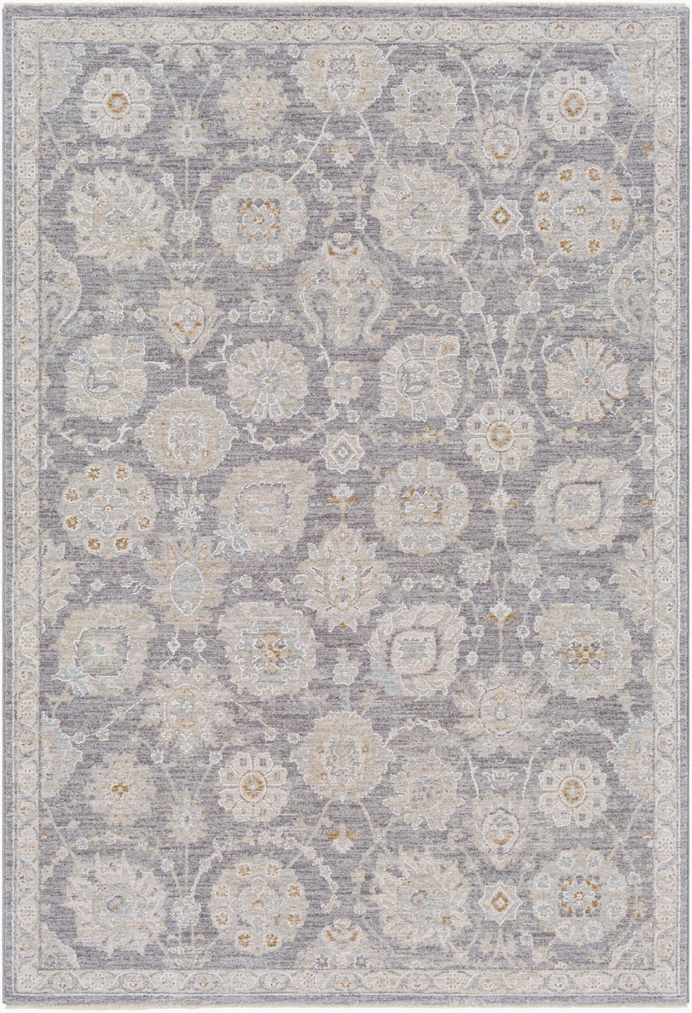 Livabliss Avant Garde Traditional Area Rug with High Low Pile Fringe Detail for Formal Living Rooms Denim, Dusty Sa 5' x 7'5" AVT2336-575