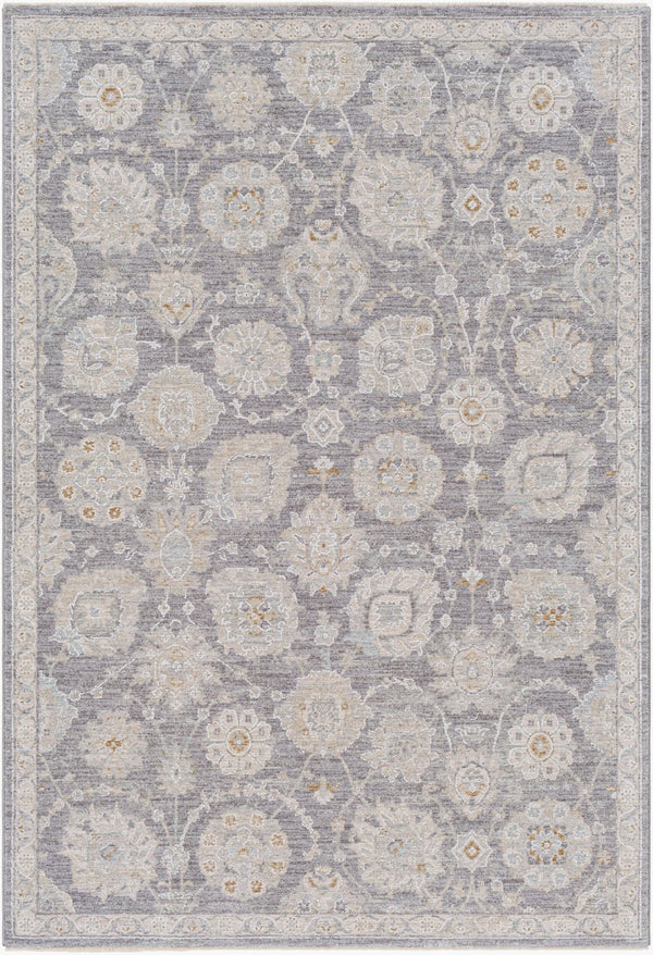 Livabliss Avant Garde Traditional Area Rug with High Low Pile Fringe Detail for Formal Living Rooms Denim, Dusty Sa 5' x 7'5" AVT2336-575