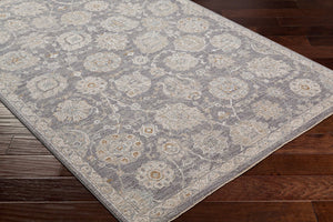 Livabliss Avant Garde Traditional Area Rug with High Low Pile Fringe Detail for Formal Living Rooms Denim, Dusty Sa 5' x 7'5" AVT2336-575