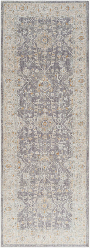 Livabliss Avant Garde Machine Woven Polypropylene Area Rug with Fringe for Living Room Denim, Dusty Sa 2'7" x 7'3" AVT2338-2773