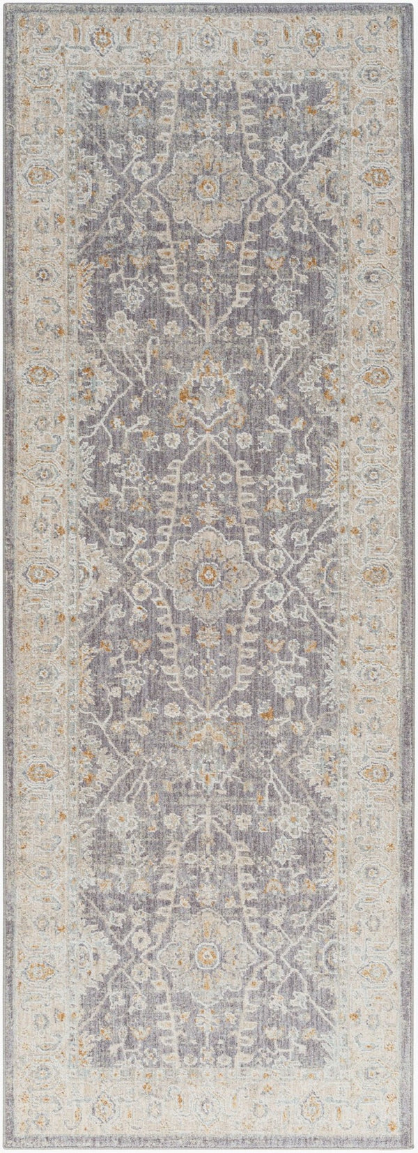 Livabliss Avant Garde Machine Woven Polypropylene Area Rug with Fringe for Living Room Denim, Dusty Sa 2'7" x 7'3" AVT2338-2773