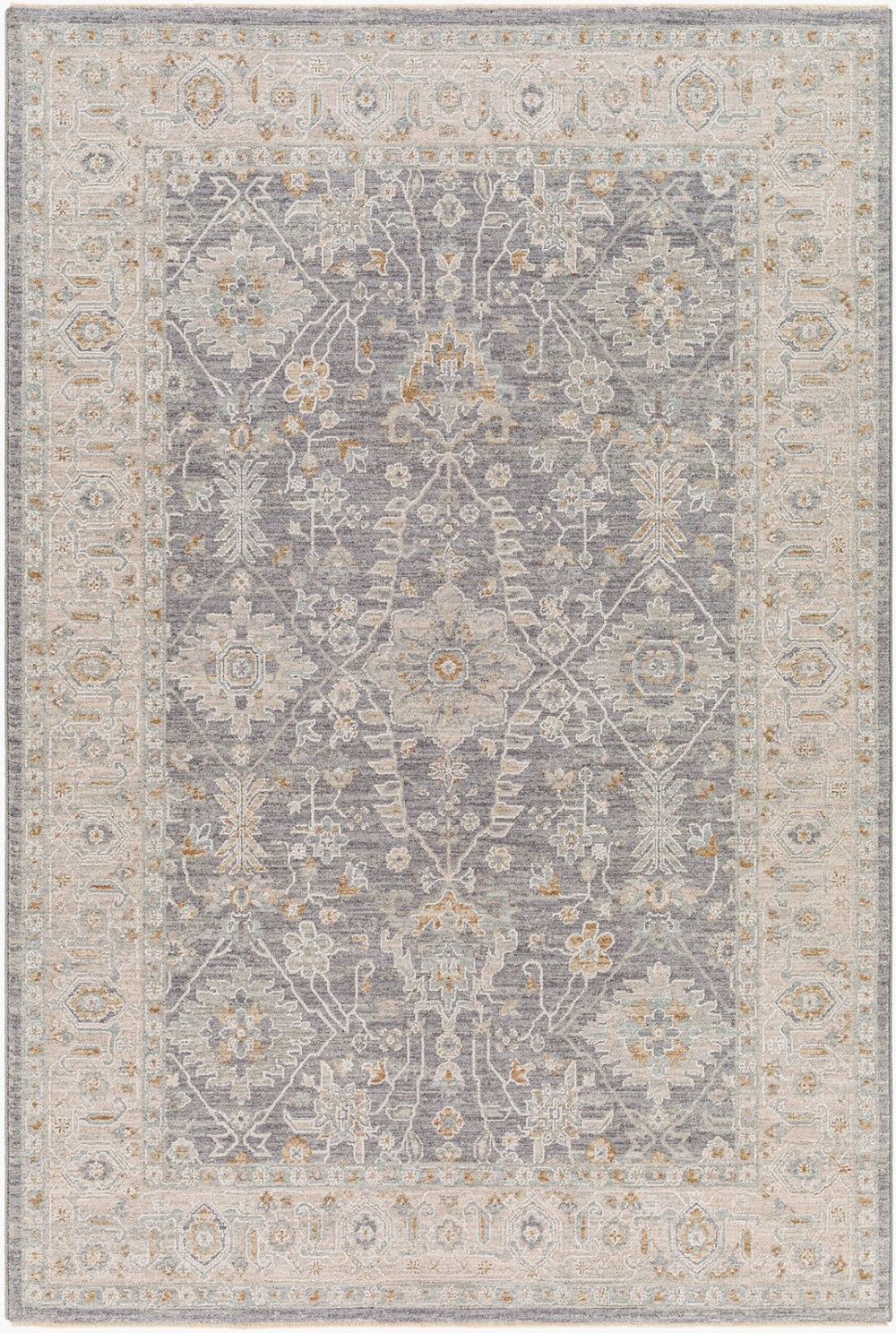 Livabliss Avant Garde Machine Woven Polypropylene Area Rug with Fringe for Living Room Denim, Dusty Sa 5' x 7'5" AVT2338-575