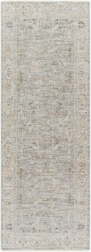 Livabliss Avant Garde Machine Woven Polyester Area Rug with Fringe Heritage Patterning for Large Rooms Charcoal, Brown 2'7" x 7'3" AVT2339-2773