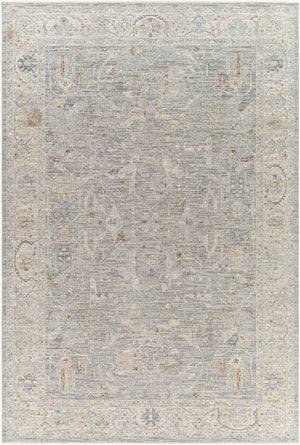 Livabliss Avant Garde Machine Woven Polyester Area Rug with Fringe Heritage Patterning for Large Rooms Charcoal, Brown 6'7" x 9'6" AVT2339-6796