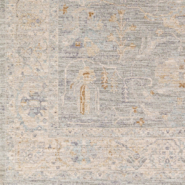 Livabliss Avant Garde Machine Woven Polyester Area Rug with Fringe Heritage Patterning for Large Rooms Charcoal, Brown 2' x 2'11" AVT2339-23