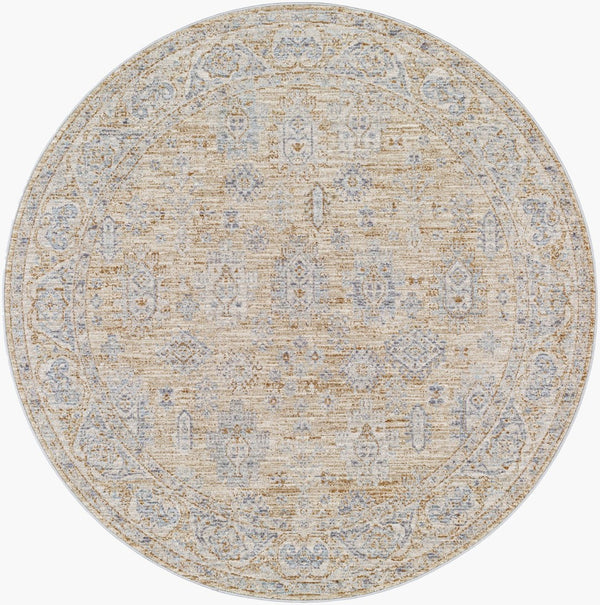 Livabliss Avant Garde Traditional Fringe Area Rug Polyester High Low Pile for Large Rooms Dusty Sage, Med 5'3" x 5'3" AVT2340-53RD