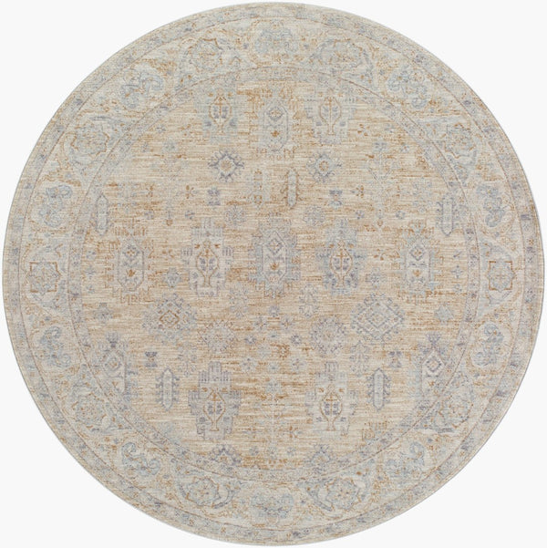 Livabliss Avant Garde Traditional Fringe Area Rug Polyester High Low Pile for Large Rooms Dusty Sage, Med 6'7" x 6'7" AVT2340-67RD