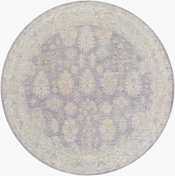 Livabliss Avant Garde Turkish Woven Traditional Medallion Area Rug with Fringe for Living Rooms Deep Teal, Dust 5'3" x 5'3" AVT2341-53RD