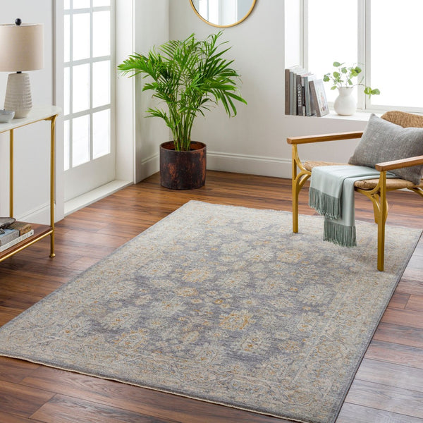 Livabliss Avant Garde Turkish Woven Traditional Medallion Area Rug with Fringe for Living Rooms Deep Teal, Dust 5'3" x 5'3" AVT2341-53RD