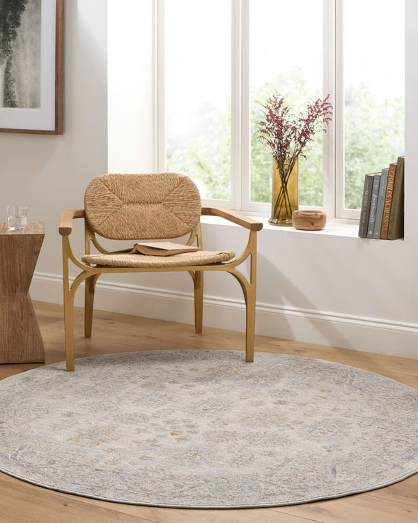 Livabliss Avant Garde Persian Style Polyester Area Rug with Fringe for Living Room Floors Charcoal, Deep 7'10" x 7'10" AVT2342-710RD