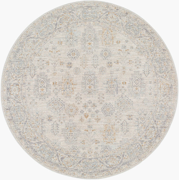 Livabliss Avant Garde Persian Style Polyester Area Rug with Fringe for Living Room Floors Charcoal, Deep 7'10" x 7'10" AVT2342-710RD