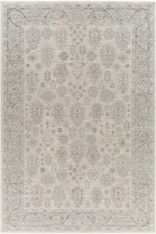 Livabliss Avant Garde Persian Style Polyester Area Rug with Fringe for Living Room Floors Charcoal, Deep 6'7" x 9'6" AVT2342-6796