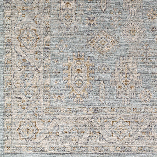 Livabliss Avant Garde Medallion Area Rug Machine Woven Turkish Polyester with Fringe Trim Medium Gray, De 5' x 7'5" AVT2344-575