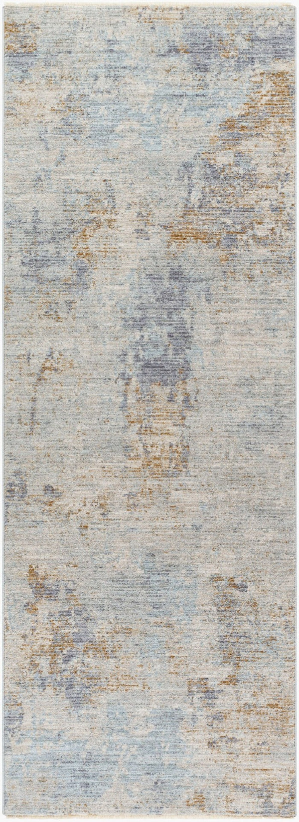 Livabliss Avant Garde Geometric Polyester Area Rug with Fringe Border for Living Rooms Charcoal, Deep 2'7" x 7'3" AVT2346-2773