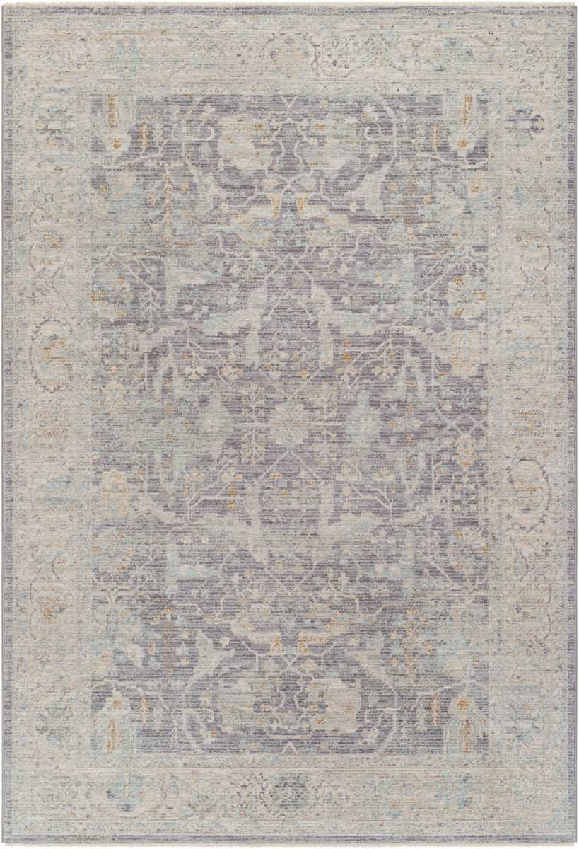 Avant Garde AVT-2347 9' x 12'2" Machine Woven Rug AVT2347-9122  Deep Teal, Charcoal, Medium Gray Surya