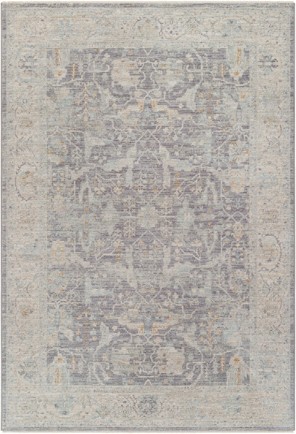 Avant Garde AVT-2347 9' x 12'2" Machine Woven Rug AVT2347-9122  Deep Teal, Charcoal, Medium Gray Surya