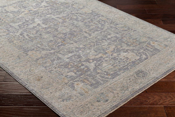 Avant Garde AVT-2347 9' x 12'2" Machine Woven Rug AVT2347-9122  Deep Teal, Charcoal, Medium Gray Surya