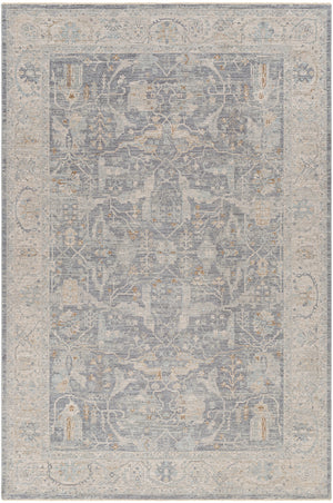 Avant Garde AVT-2347 6'7" x 9'6" Machine Woven Rug AVT2347-6796  Deep Teal, Charcoal, Medium Gray Surya