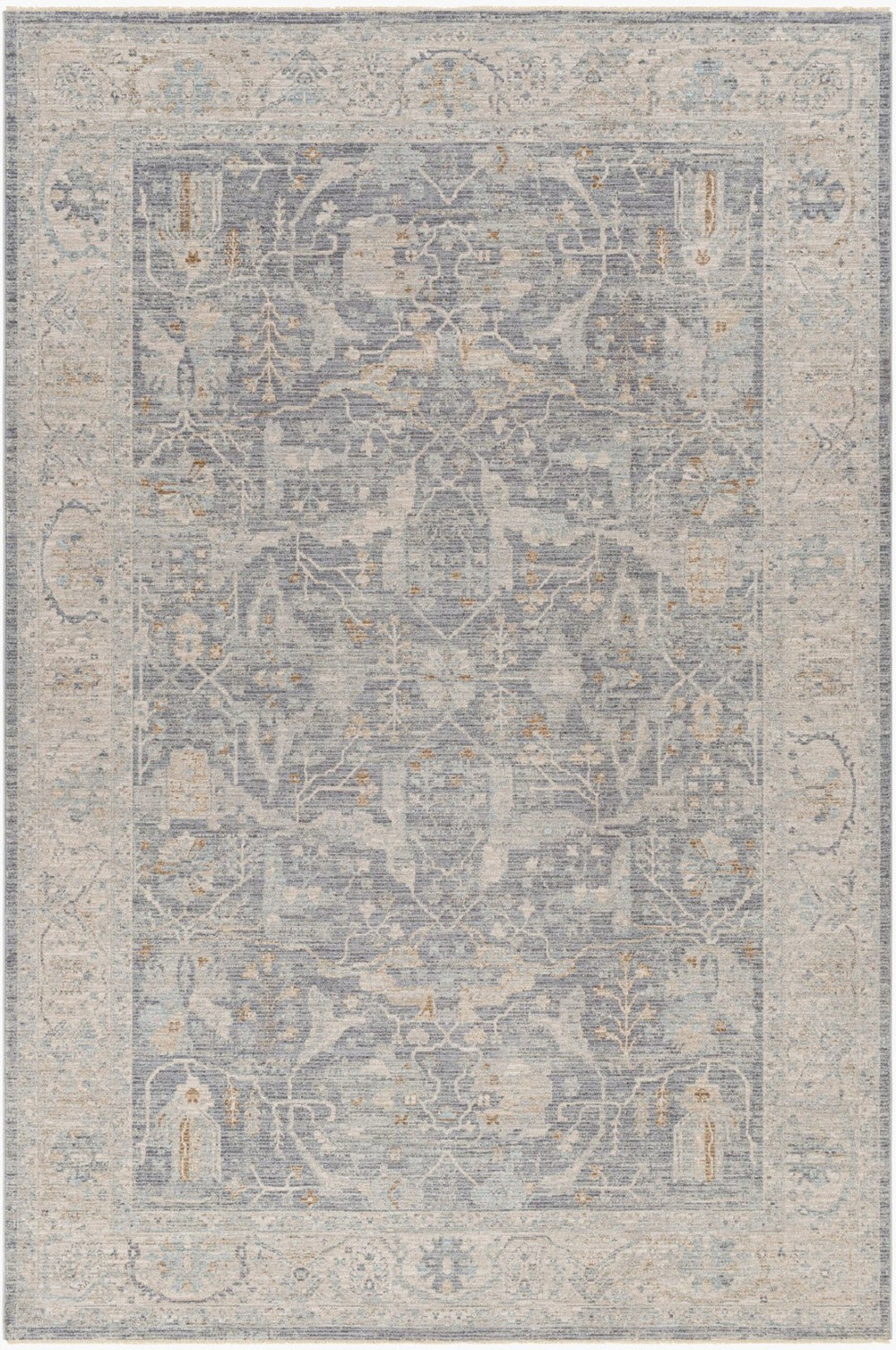Livabliss Avant Garde Heritage Fringe Area Rug Plush Polyester Pile Living Room Accent Deep Teal, Char 6'7" x 9'6" AVT2347-6796