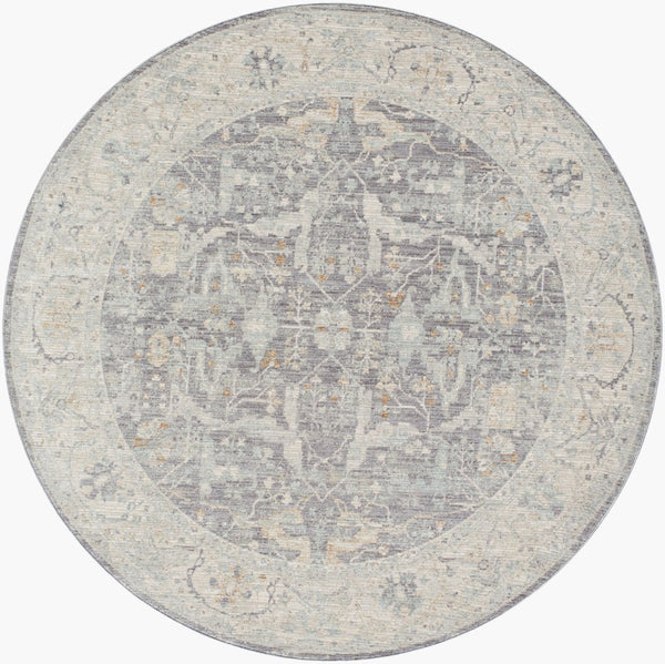 Livabliss Avant Garde Heritage Fringe Area Rug Plush Polyester Pile Living Room Accent Deep Teal, Char 5'3" x 5'3" AVT2347-53RD