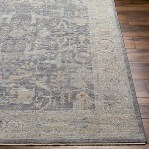 Avant Garde AVT-2347 9' x 12'2" Machine Woven Rug AVT2347-9122  Deep Teal, Charcoal, Medium Gray Surya