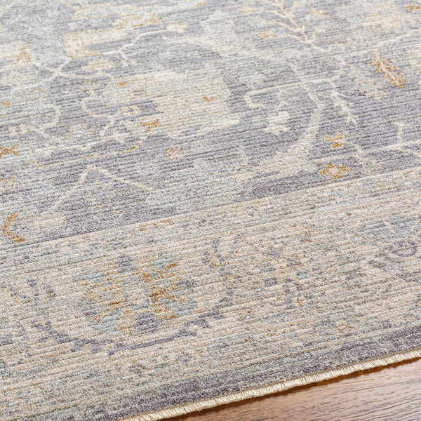 Avant Garde AVT-2347 9' x 12'2" Machine Woven Rug AVT2347-9122  Deep Teal, Charcoal, Medium Gray Surya