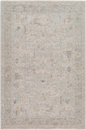 Livabliss Avant Garde Fringe Border Polyester Area Rug for Living Room or Dining Space Medium Gray, Ch 6'7" x 6'7" AVT2348-67RD