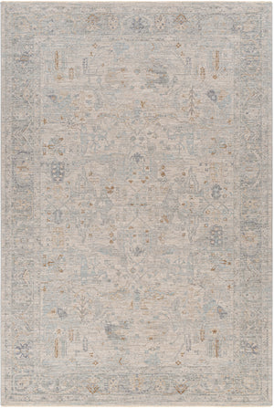 Avant Garde AVT-2348 6'7" x 9'6" Machine Woven Rug AVT2348-6796  Medium Gray, Charcoal, Deep Teal, Dusty Sage Surya