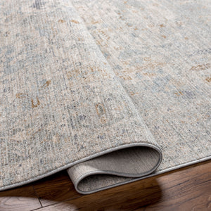 Avant Garde AVT-2348 9' x 12'2" Machine Woven Rug AVT2348-9122  Medium Gray, Charcoal, Deep Teal, Dusty Sage Surya