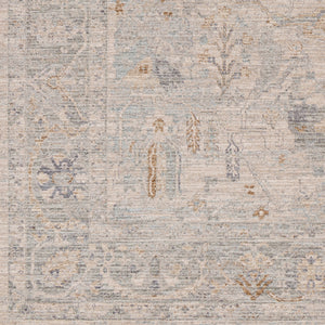 Avant Garde AVT-2348 9' x 12'2" Machine Woven Rug AVT2348-9122  Medium Gray, Charcoal, Deep Teal, Dusty Sage Surya