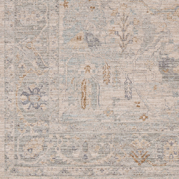 Avant Garde AVT-2348 9' x 12'2" Machine Woven Rug AVT2348-9122  Medium Gray, Charcoal, Deep Teal, Dusty Sage Surya