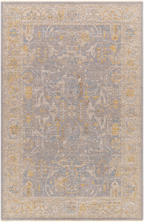 Avant Garde AVT-2349 9' x 12'2" Machine Woven Rug AVT2349-9122  Medium Gray, Taupe, Charcoal, Mustard Surya