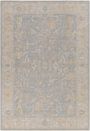 Avant Garde AVT-2349 6'7" x 9'6" Machine Woven Rug AVT2349-6796  Medium Gray, Taupe, Charcoal, Mustard Surya