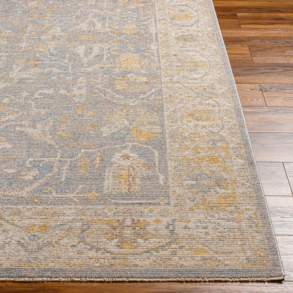Avant Garde AVT-2349 9' x 12'2" Machine Woven Rug AVT2349-9122  Medium Gray, Taupe, Charcoal, Mustard Surya