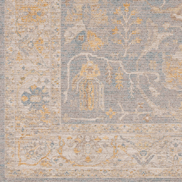 Avant Garde AVT-2349 9' x 12'2" Machine Woven Rug AVT2349-9122  Medium Gray, Taupe, Charcoal, Mustard Surya
