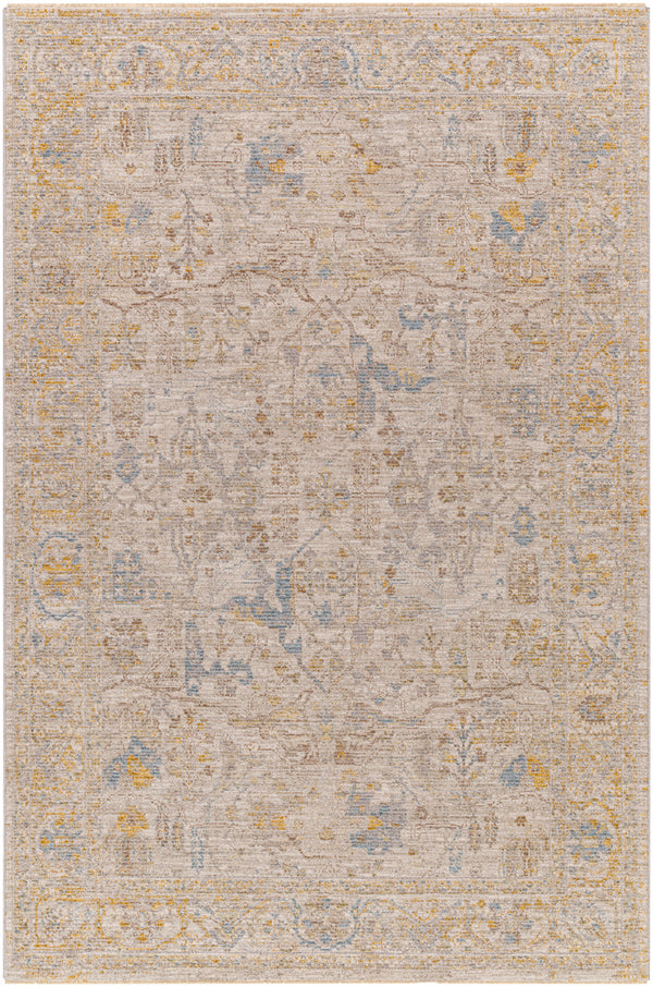 Avant Garde AVT-2350 9' x 12'2" Machine Woven Rug AVT2350-9122  Medium Gray, Taupe, Mustard, Charcoal Surya