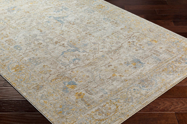 Livabliss Avant Garde Traditional Motif Polyester Area Rug with Fringe for Living Dining Rooms Medium Gray, Ta 6'7" x 6'7" AVT2350-67RD