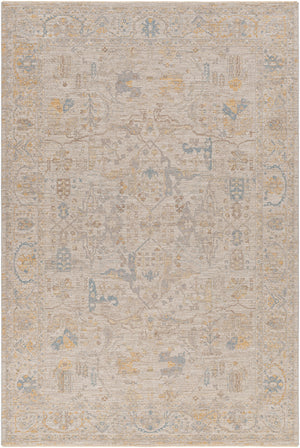 Avant Garde AVT-2350 6'7" x 9'6" Machine Woven Rug AVT2350-6796  Medium Gray, Taupe, Mustard, Charcoal Surya