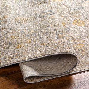 Avant Garde AVT-2350 9' x 12'2" Machine Woven Rug AVT2350-9122  Medium Gray, Taupe, Mustard, Charcoal Surya