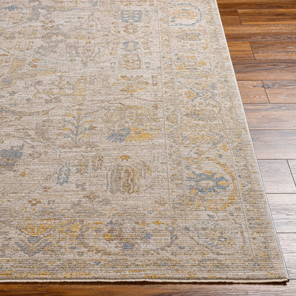 Livabliss Avant Garde Traditional Motif Polyester Area Rug with Fringe for Living Dining Rooms Medium Gray, Ta 6'7" x 6'7" AVT2350-67RD